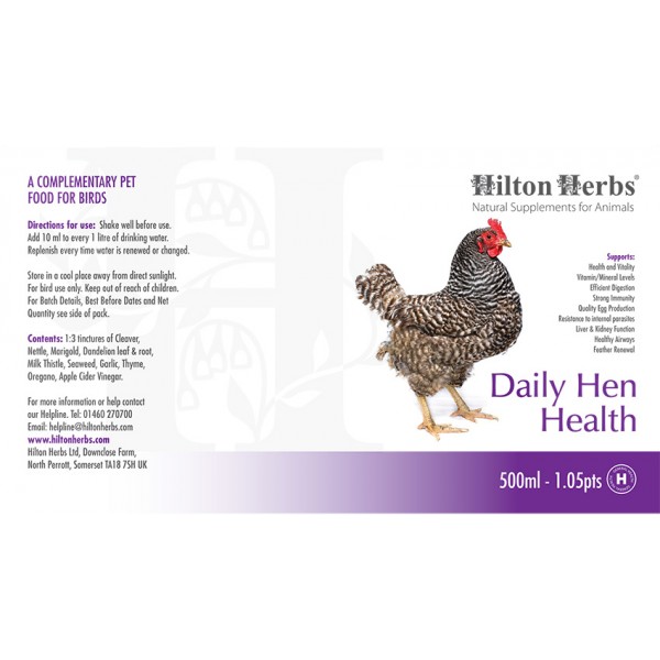 Daily Hen Health - whole label